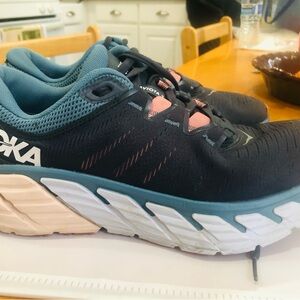 Hoka Teal and Black Gaviota Shoes
